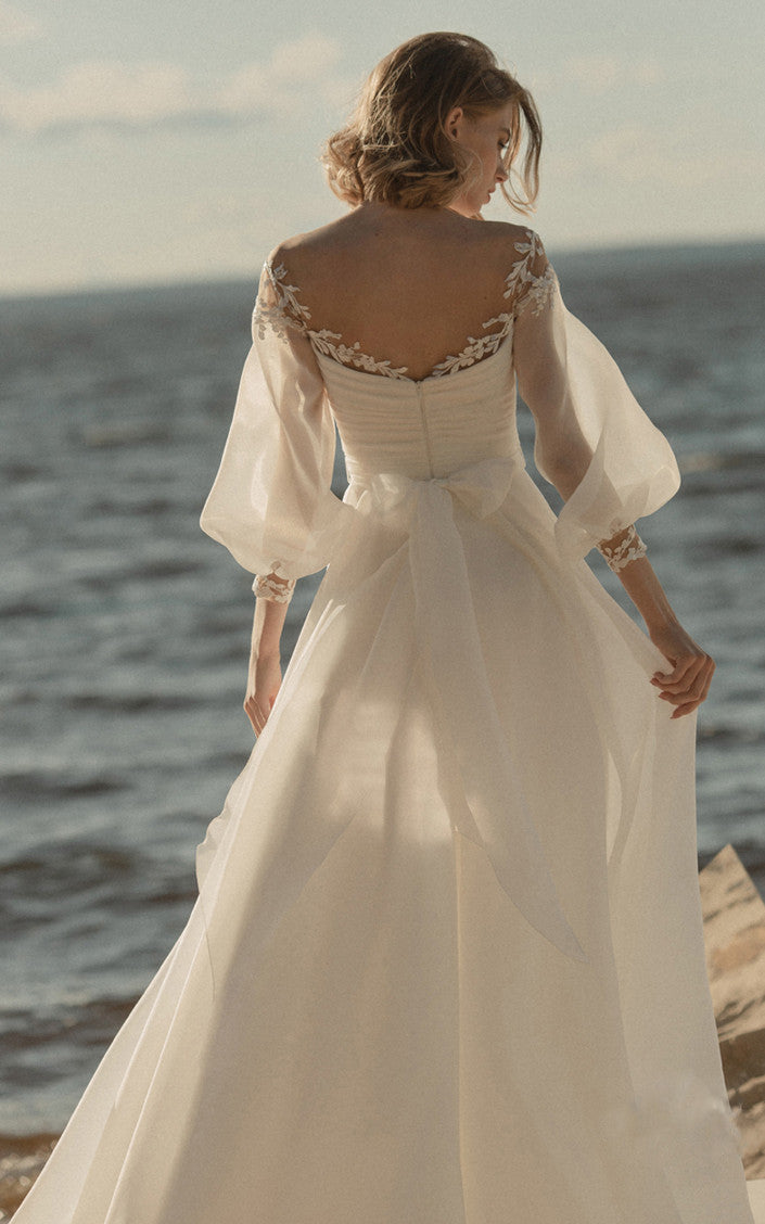 Poet Sleeve Wedding Dress