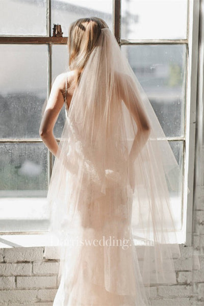 Champagne Bride Wedding Veils Travel Veil Simple Style Wild Super Soft Veils