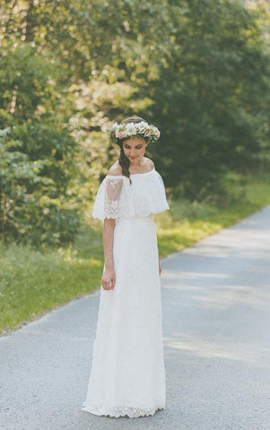 Lace Vintage Boho Light Lace Wedding Dress