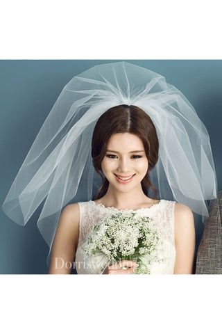 Bridal Veil Short Multi Layer Super Fairy Wedding Bridal Veil Short For Travel Photo