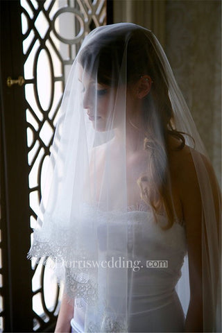 Korean Style Simple Style Eyelash Lace Applique Soft Mesh Veil