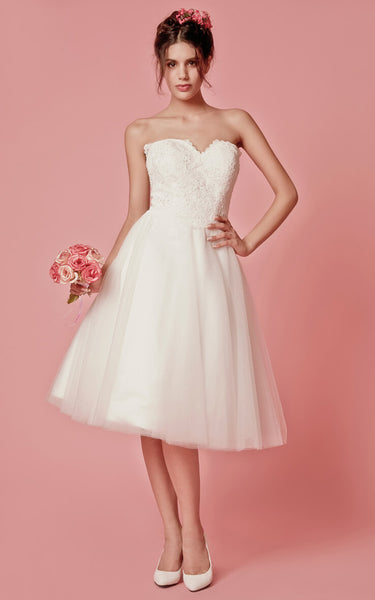 Cap Sleeved A-Line Knee Length Wedding Dress With Jacket