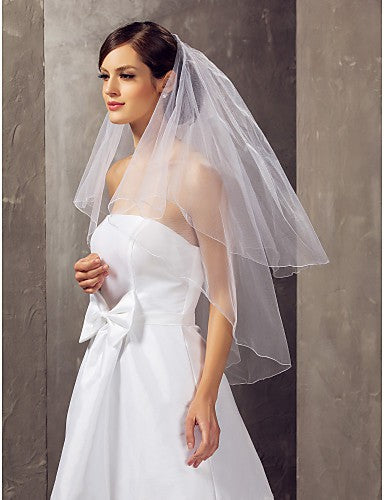 Elegant Tulle Two-tier Elbow Wedding Veil