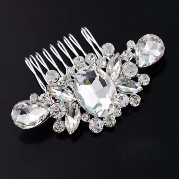 Bridal Wedding Diamond Pearl Hairpin Hair Clip Comb Jewelry – DorrisDress