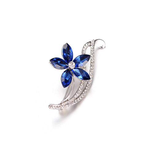 Rhinestone Flower Brooches For Women